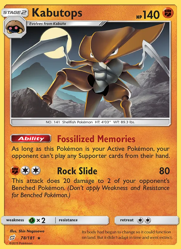 Kabutops Pokémon card