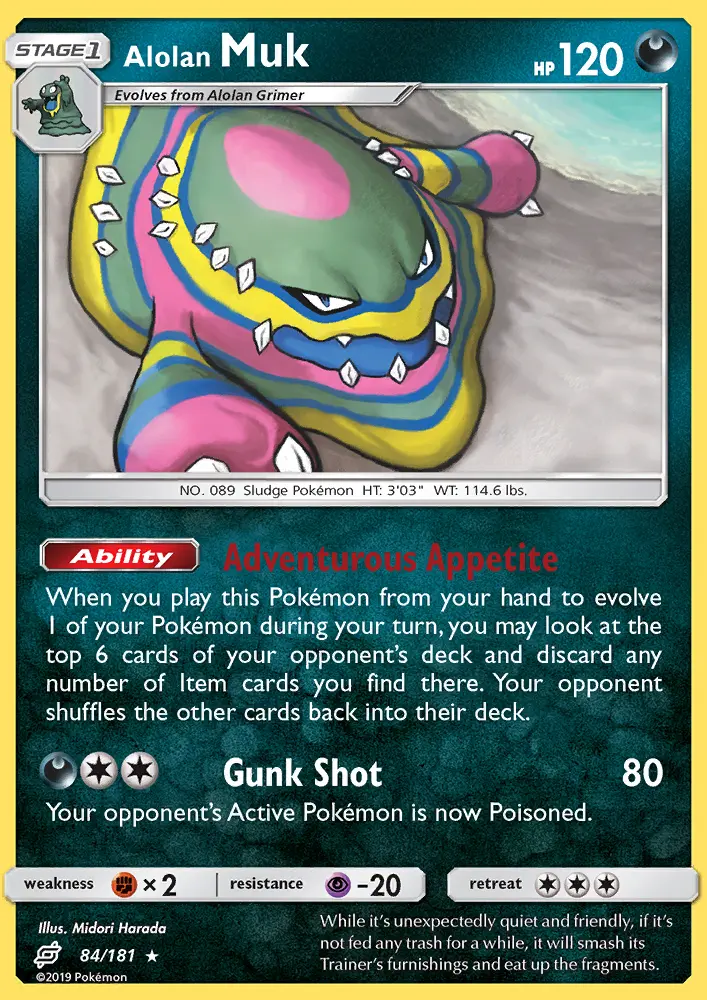 Alolan Muk Pokémon card