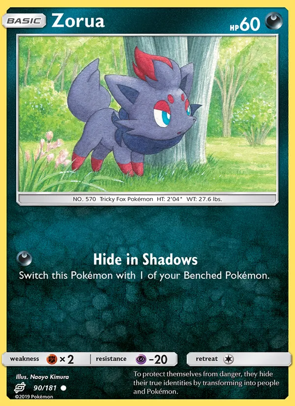 Zorua Pokémon card