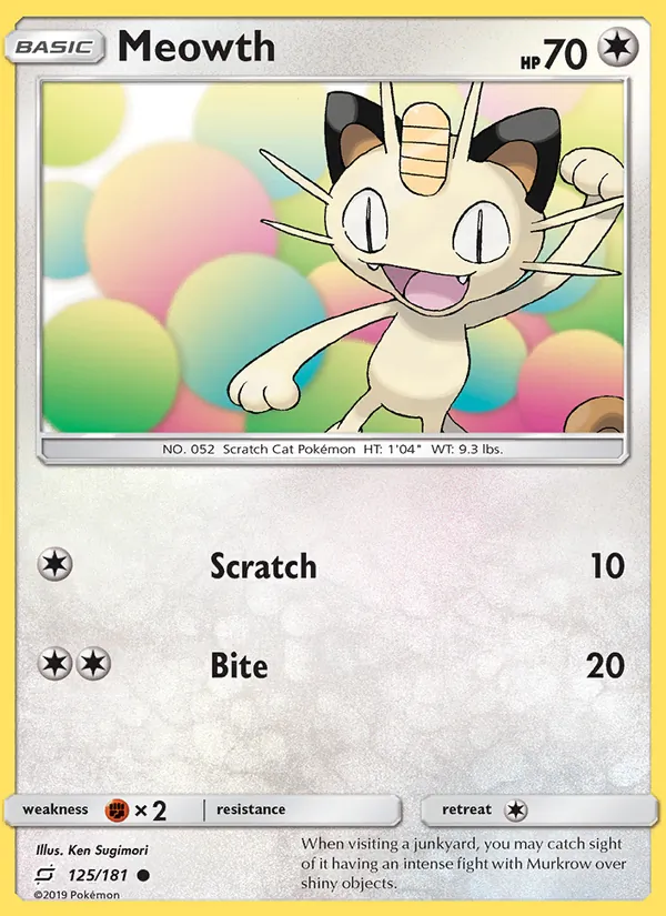 Meowth Pokémon card