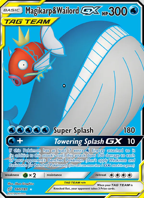Magikarp & Wailord GX card