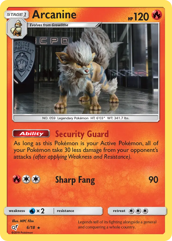 Arcanine Pokémon card