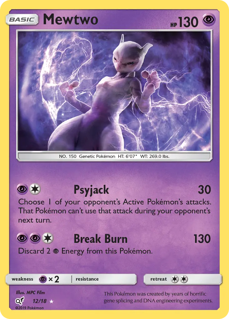 Mewtwo Pokémon card
