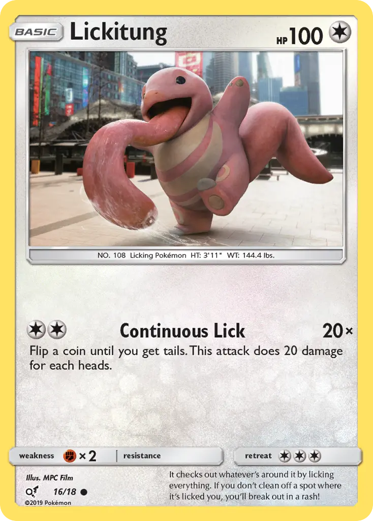 Lickitung Pokémon card