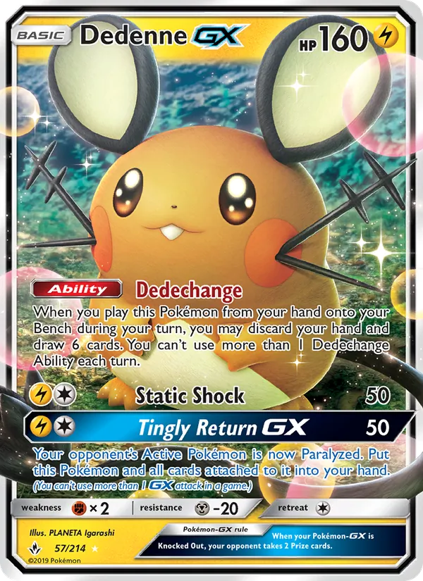 Dedenne GX Pokémon card