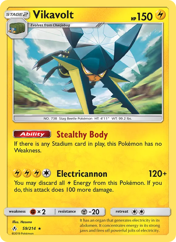 Vikavolt Pokémon card