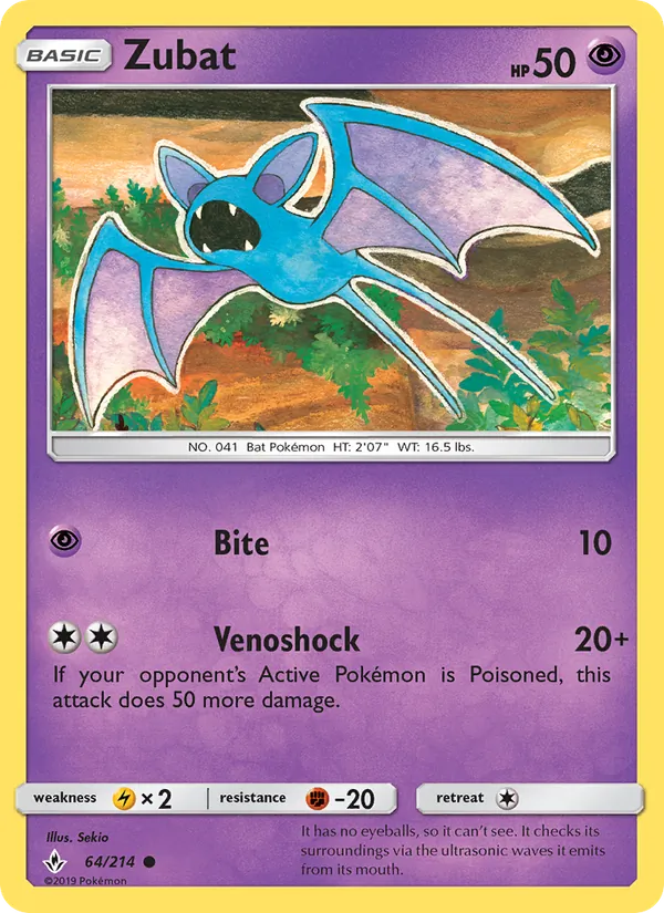 Zubat Pokémon card