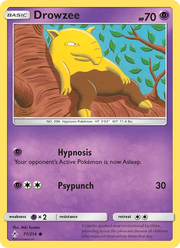 Drowzee Pokémon card