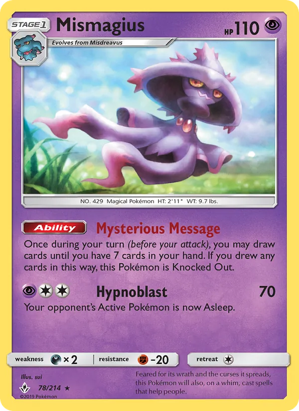 Mismagius Pokémon card