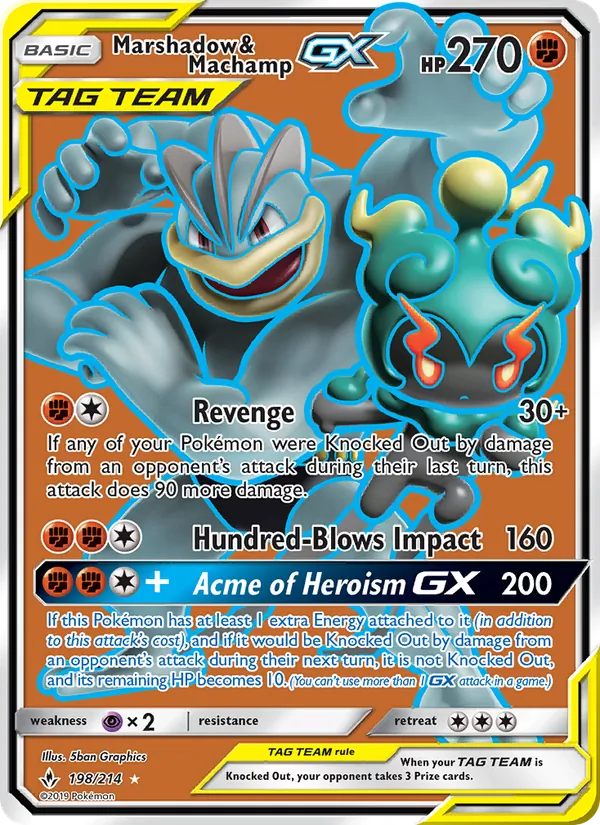 Marshadow & Machamp GX card