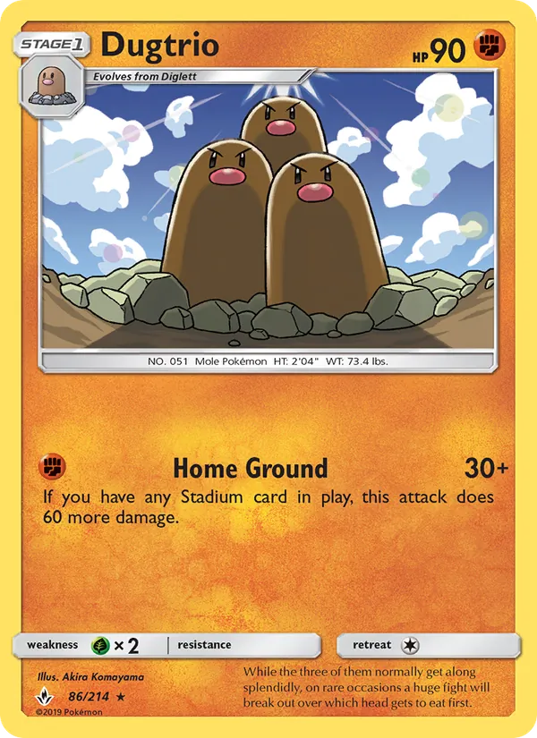 Dugtrio Pokémon card