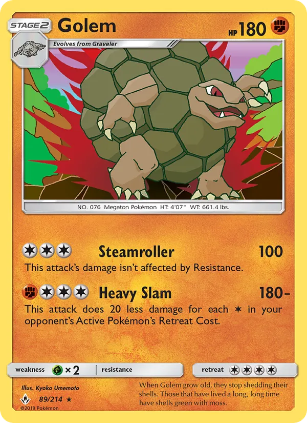 Golem Pokémon card