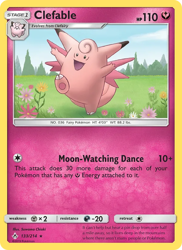 Clefable Pokémon card