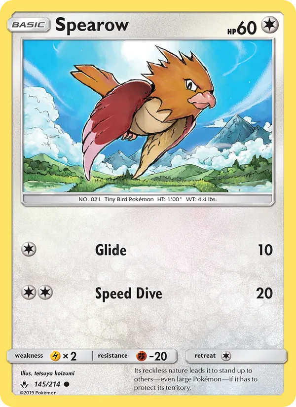Spearow Pokémon card