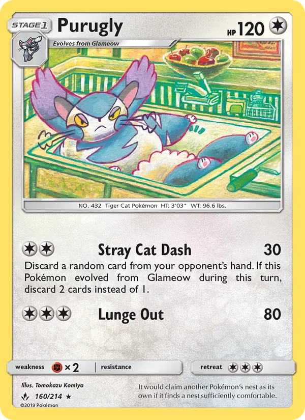 Purugly Pokémon card