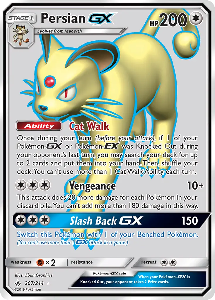 Persian GX Pokémon card