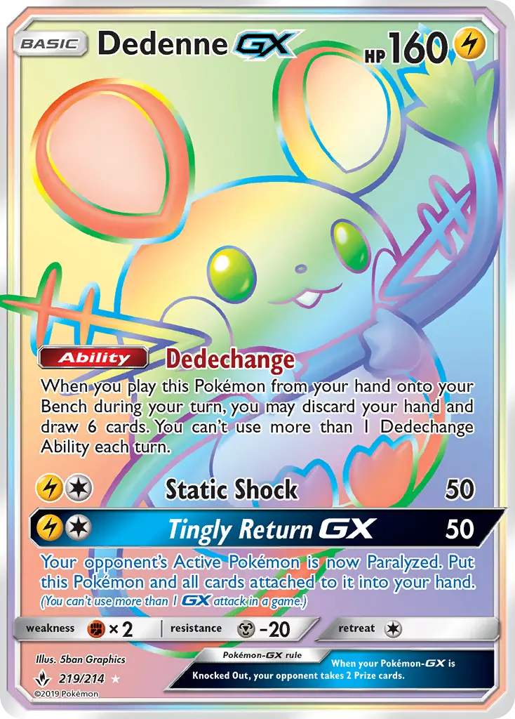Dedenne GX Pokémon card