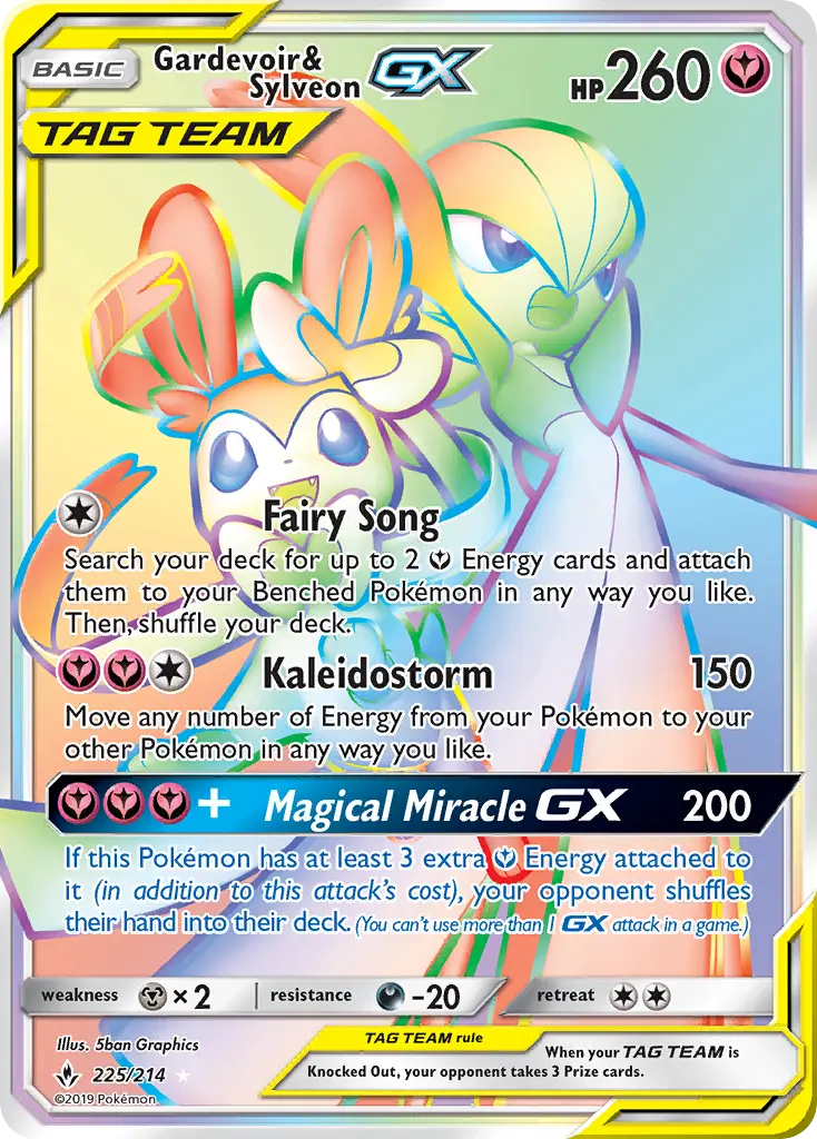 Gardevoir & Sylveon GX Pokémon card