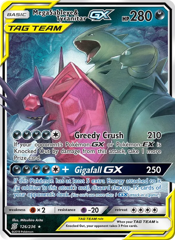Mega Sableye & Tyranitar GX Pokémon card