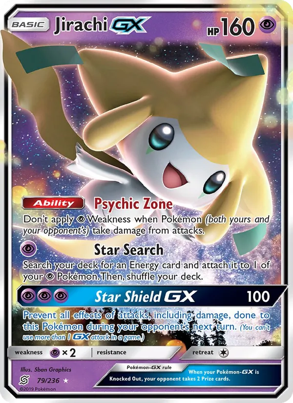 Jirachi GX Pokémon card