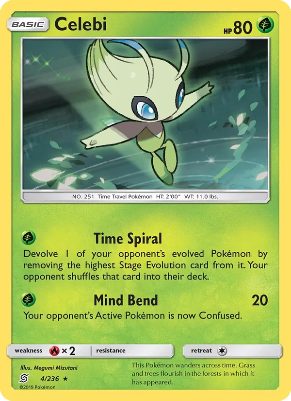 Celebi Pokémon card
