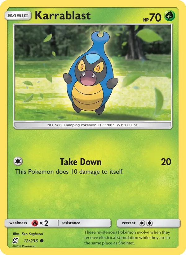 Karrablast Pokémon card