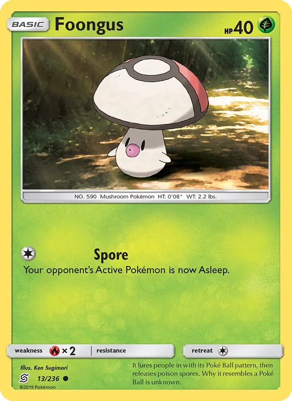 Foongus Pokémon card