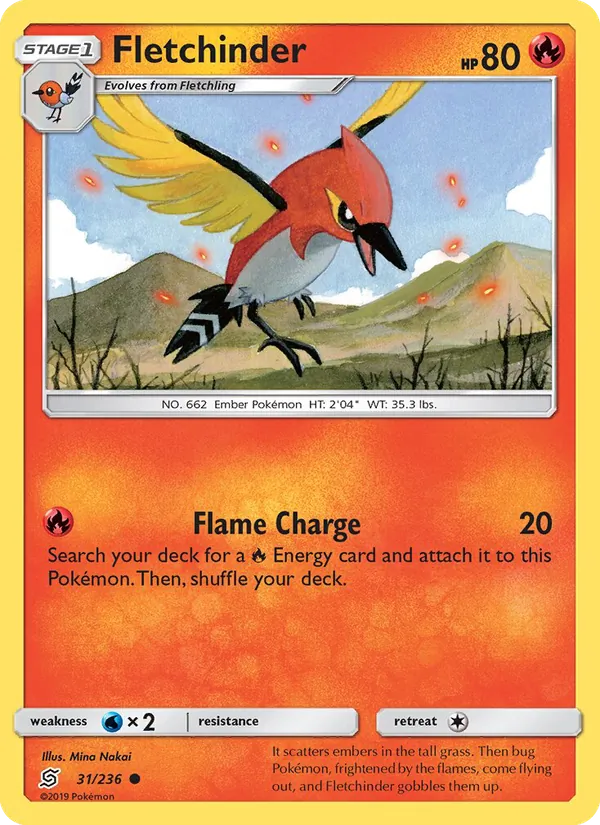 Fletchinder Pokémon card