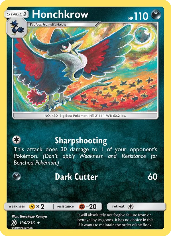 Honchkrow Pokémon card