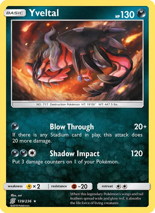 Yveltal Pokémon card