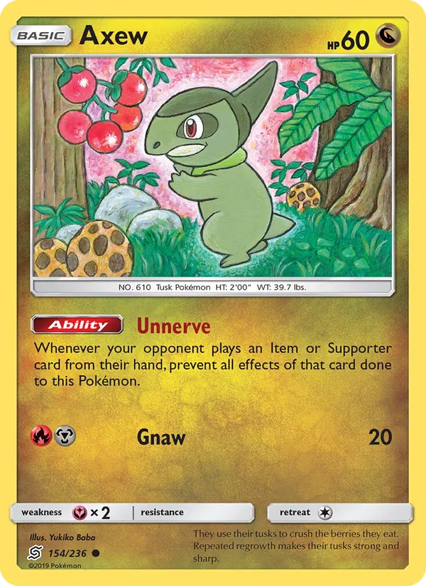 Axew Pokémon card