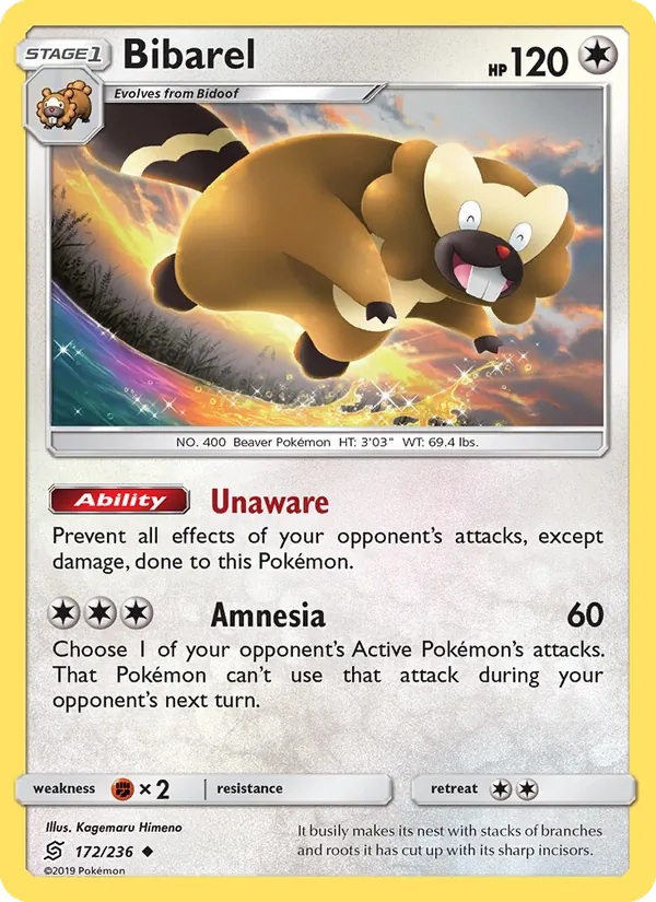 Bibarel Pokémon card