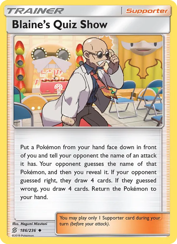Blaine’s Quiz Show card