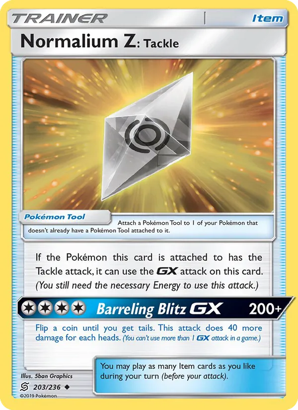 Normalium Z: Tackle card