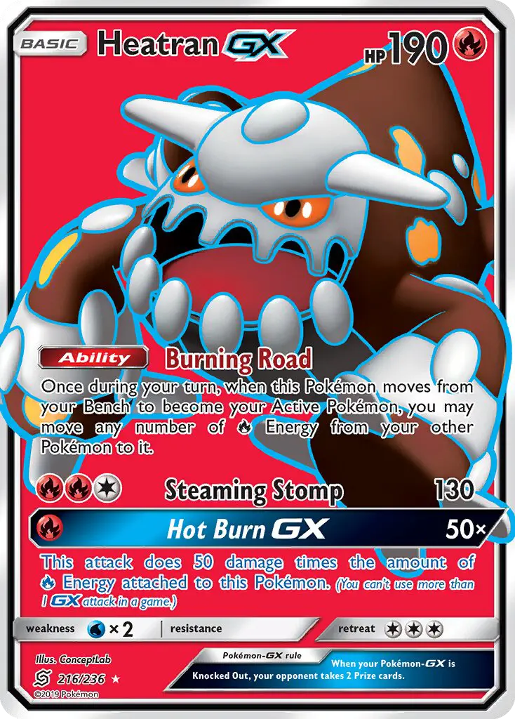Heatran GX Pokémon card