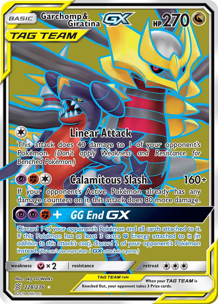 Garchomp & Giratina GX Pokémon card
