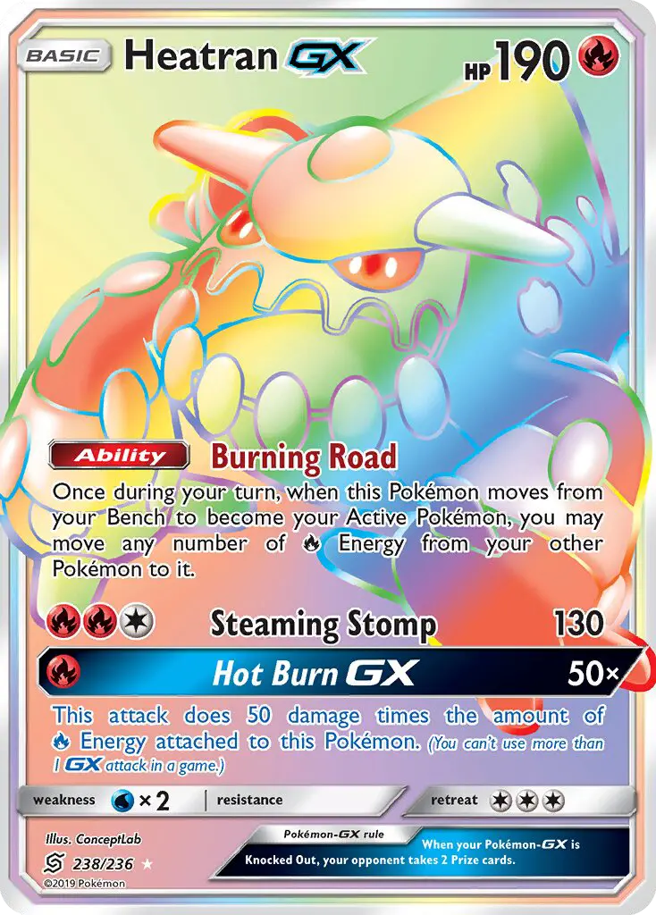 Heatran GX Pokémon card