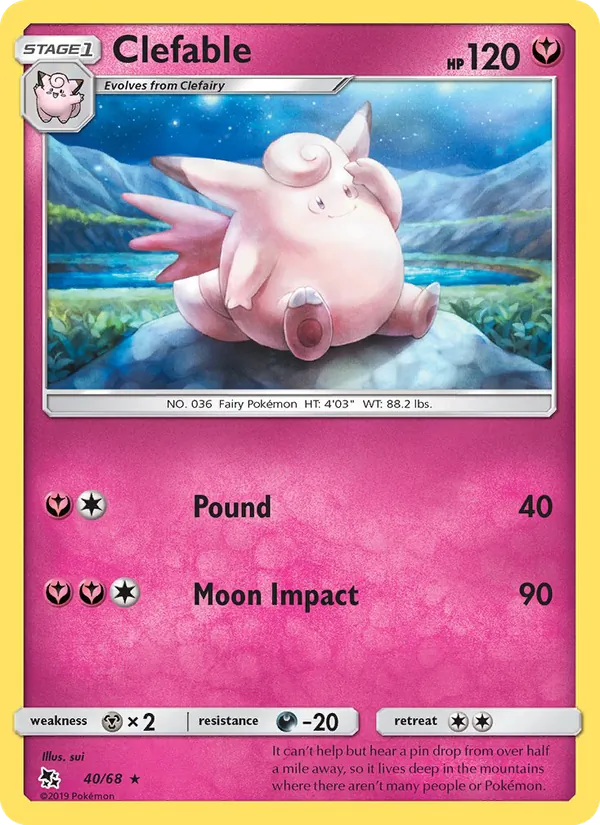 Clefable Pokémon card