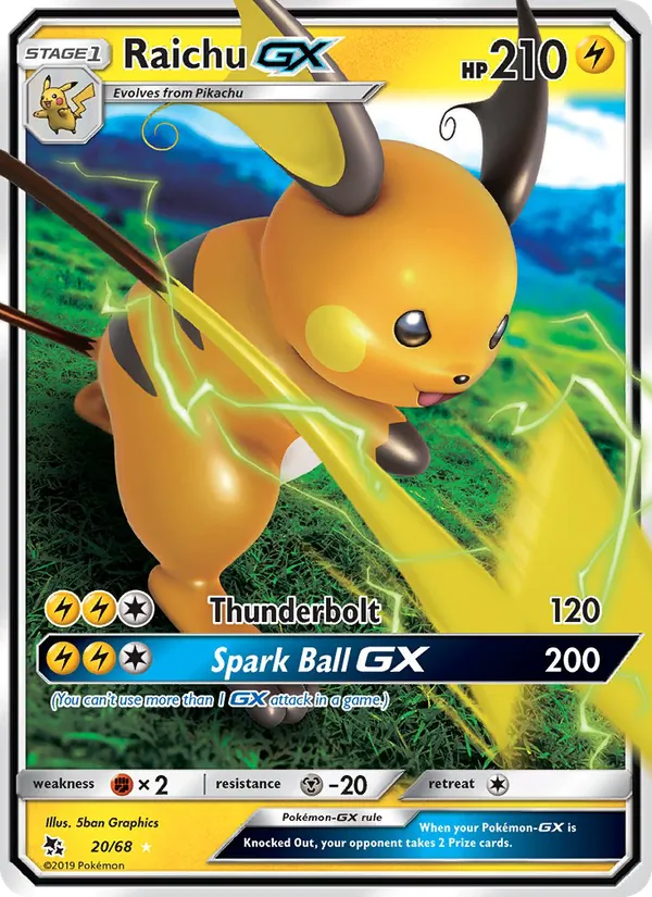 Raichu GX Pokémon card