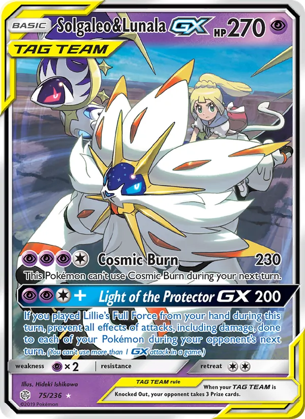 Solgaleo & Lunala GX Pokémon card