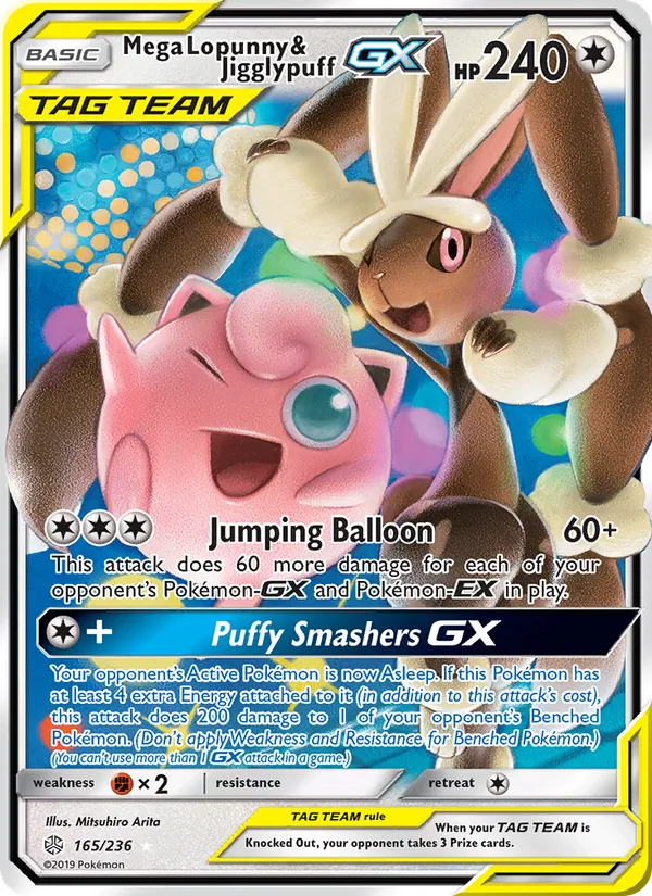 Mega Lopunny & Jigglypuff GX Pokémon card