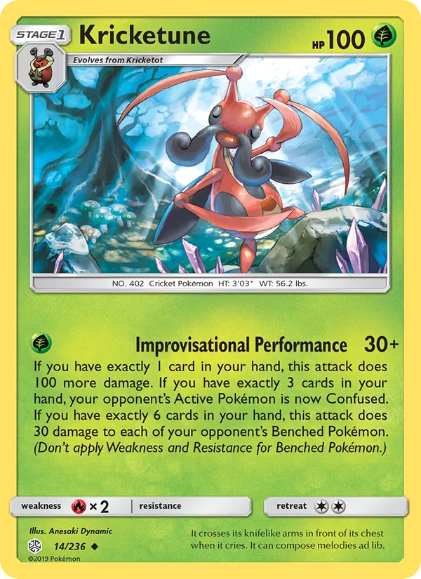 Kricketune Pokémon card