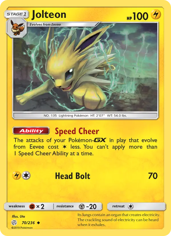 Jolteon Pokémon card