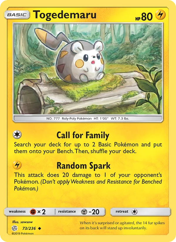 Togedemaru Pokémon card