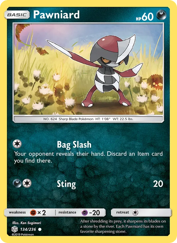 Pawniard Pokémon card