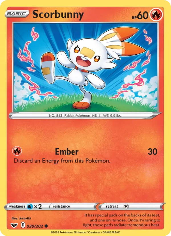 Scorbunny Pokémon card