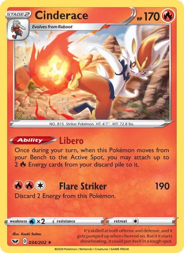Cinderace Pokémon card
