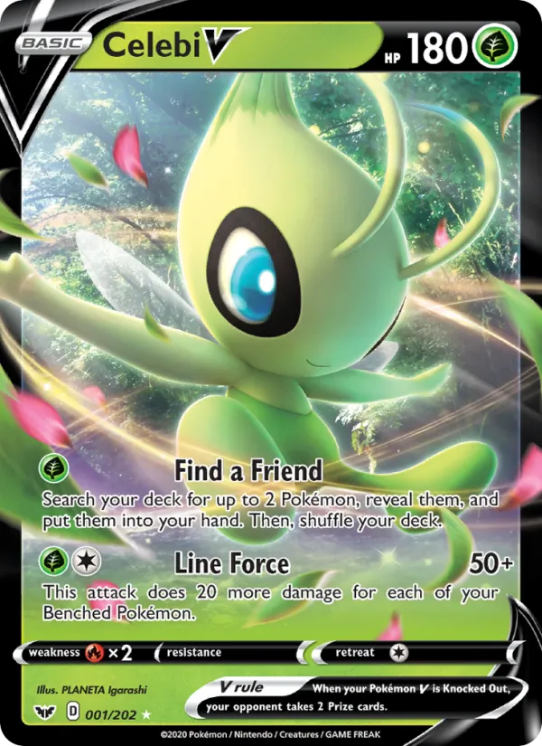 Celebi V Pokémon card