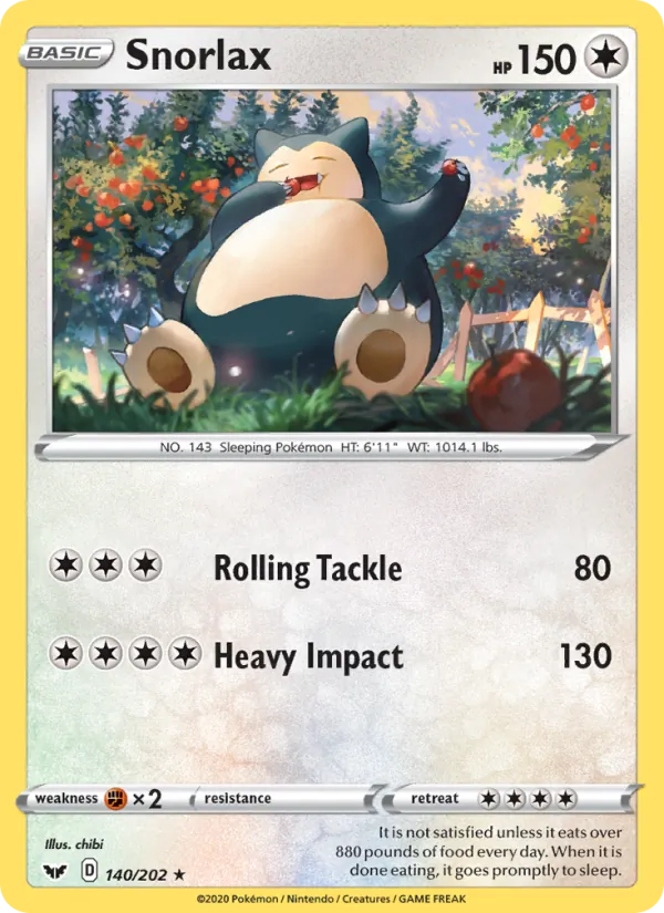 Snorlax Pokémon card