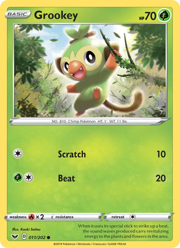 Grookey Pokémon card